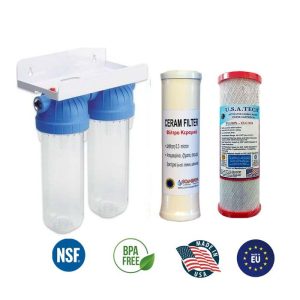 Διπλό κατω παγγού με φίλτρα κεραμικό 0,3 m+USA TECH Pb PLUS ,5M ΜΕ   ΒΡΥΣΑΚΙ